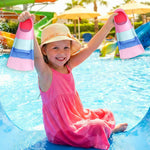 Gintenco Swim Fins, Kids Swim Training Fins for Lap Swimming, Travel Size Flippers with Mesh Bag, Silicone Swimming Fins for Kids Teens Adults Women Men (CH13, XS(Jr 13-1.5))