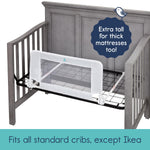 Hiccapop Convertible Crib Bed Rail for Toddlers, Crib Rail Guard with Reinforced Anchor Safety