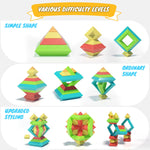 40Pcs Building Blocks Toys for Ages 3 4 5 6 Toddlers,Pyramid Stacking Toys,3D Montessori Preschool Learning Blocks for Kids,STEM Sensory Toy Gifts for 2-4 Years Old Boys Girls,Plastic Storage Box Set