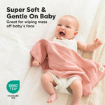 Organic Burp Cloths Baby Boy, Girl - 6-Pack Large 100% Cotton Burping Cloths for Babies, Spit Up Rags, Super Absorbent, Ultra Soft Newborn Rag, Gender Neutral, Machine Washable, Durable (Butterflies)