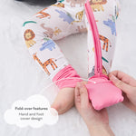 pureborn Baby Girls Sleeper Viscose from Bamboo Pajamas 2-Way Zipper Snug Fit Sleepwear Animal Print 0-3 Months