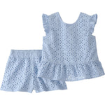 Little Planet by Carter's Girl 2-piece Shorts Set made with Organic Cotton, Shelton Blue, 4T