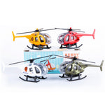 Alloy Mini Helicopters Model Toy - Police, Fire, Engineering Work, Military Helicopter - Diecast Helicopters with Spinning Propellers, Birthday Party Favors for Kids