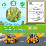 Toddler Toys for Ages 2-4, Kids Toys for 2 3 Year Old Boy Girls,Dump Truck Cement Mixer Excavator Toy Cars Set, BPA Free, Phthalates Free, PVC, Outdoor Toddler Boy Toys Birthday