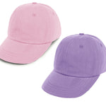 2 Packs Toddler Boys Girls Baseball Summer Hat Kids Baseball Cap Baby Sun Hat Cotton Lightpink&Purple 3-10T