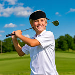 Topbuti Kids Girls Boys Visor Sports Athletic Sun Visor Hats Adjustable Cotton Tennis Golf Visor Hat Beach Hat Baseball Cap (Black)
