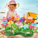 CENOVE Birthday Toys Gifts for 3 4 5 Years Old Toddler Girls Boys,Flower Garden Building Toy STEM Educational Activity Preschool Easter Gift for Kids Age 2-4 Easter Basket Stuffers(130 Pcs)