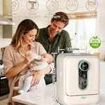 ICUIRE Baby Bottle Washer and Sterilizer and Dryer, 131-167°F High Temperature Sterilize for Baby Stuff, 3.2L Water Tank to Clean Bottles, Pump Part &Pacifiers&Bowl, Newborn Parents One-Hand Operation