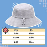FUOITA UPF 50+ Baby Sun hat Baby Bucket hat with Strings Summer Sun Protection Infant Sun hat for Kids Orange