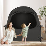 BORNA Pop Up Baby Sleeping Pod Tent, Full Size Crib and Pack N Play Travel Crib Blackout Cover, Breathable Sleep Tent Blocks 96%+ Light for Baby Best Sleeping and Napping