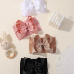 doboi 6PCS Baby Girl Headbands - Ribbon Bow Nylon Hair Accessories for Infants, Newborns, and Toddlers