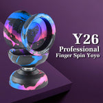 FETESNICE Y26 Professional Butterfly Yo-Yo - Dual Mode Responsive/Unresponsive Finger Spin Yoyo for Kids, Adults & Competition Players | Pro Yo-Yo with 10 Strings + Case & Gloves（Black Blue Pink）