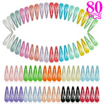 JIARON 80PCS Hair Clips, 2 Inch Non-Slip Metal Hair Barrettes for Girls, Kids, Baby and Women. (20 Colors)