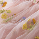 NNJXD Baby Girl Tulle Dress Casual Flower Embroidery Toddler Dresses