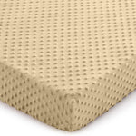 Entisn Pack N Play Sheets Fitted, 26 x 38 Inch Minky Dot Mini Crib Sheet for Boys and Girls, Soft and Warm Fleece Nursery Bedding for Most Mini Crib Mattresses (Light Grey)