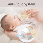 Pigeon PPSU Nursing Baby Bottle Wide Neck, Anti-Colic, Streamlined Body, Natural Feel, Easy to Clean, 5 Oz (Pack of 2), Includes 2pcs SS Nipples (0m+)