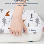 TotAha Premium Stretchy Crib Sheets (2-Pack)-Hypoallergenic, Silky Comfort, Buttery Soft, Calming Effect, All-Season Jersey-Knit Sheets, 9'' Extra Deep Pocket(Meredith Allover Floral & Pale Pink)