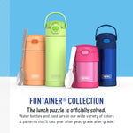 THERMOS FUNTAINER Water Bottle with Straw - 12 Ounce - Kids Stainless Steel Vacuum Insulated Water Bottle with Lid, Spider-Man