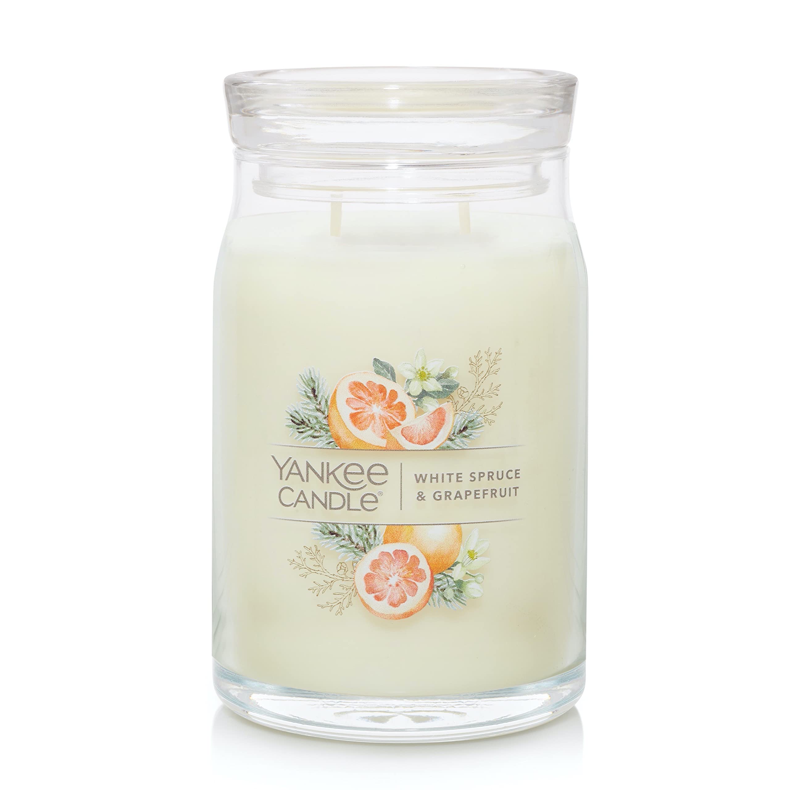 Yankee Candle Sage & Citrus Scented, Classic 22oz Large Jar Single Wick Candle, Over 110 Hours of Burn Time, Ideal for Home Decor and Gifts