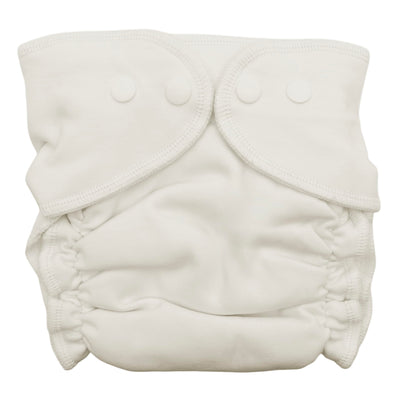 White cloth diaper on a white background