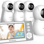 Baby Monitor with Camera and Audio, 3.2'' IPS Portable Baby Monitor No WiFi with 1000ft Long Range, Remote Pan-Tilt Video Baby Monitor, Infrared Night Vision, ECO Mode, Powerful Battery