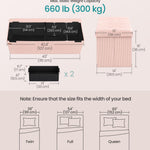 SONGMICS MAZIE Collection - Storage Ottoman Bench, Foldable Foot Rest, 15 x 43 x 15 Inches, End of Bed Bench, Storage Chest, Load 660 lb, Living Room, Bedroom, Entryway, Jelly Pink ULSF604R01