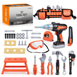 CASRRA Kids Tool Set Toddlers Tool Kit Kid Toddler Tools Belt 3 4 5 Year Old Construction Tools Toys for Boys Birthday Gifts Age 3 4 5