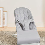 BabyBjörn Bouncer Bliss, Light Gray, Woven, Petal Quilt | 2-in-1 Adjustable Baby Bouncer Seat and Toddler Chair, Newborn to Toddler (8-29 lbs), 4 Positions, Lightweight & Portable