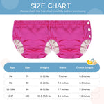 2PCS Reusable Swim Diapers - Toddler Baby Swim Diaper Washable Snap Pool Swimming Diaper Soft and Silky Waterproof Diapers for Swimming Lessons Boys and Girls