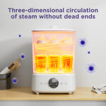 YunBaby Baby Bottle Sterilizer and Dryer, 5-in-1 Electric Steam Cleaner with 2-Layer Large Capacity, Universal for All Baby Items, Bottles/Accessories, One-Touch Control & Auto Shut Off