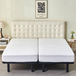Kingnex Waterproof Split King Mattress Protector for Adjustable Beds Soft Cooling Bamboo Viscose Jersey Fitted Matress Cover