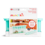 Munchkin® Silicone Baby Food Freezer Tray with Lid - Baby Popsicle Molds for Breastmilk, Fruit, and Veggie Purees, Mint