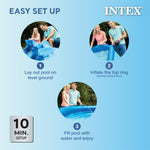 Intex 28120EH Easy Set Inflatable Swimming Pool: 10ft x 30in – Puncture-Resistant Material – Quick Inflation – 1018 Gallon Capacity – 23in Water Depth