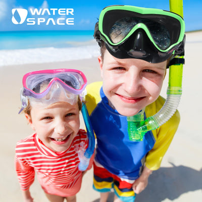 Water Space 2 Pack Swim Goggles Swimming Goggles for Kids Youth Boys Girls Aged 3-6 4-7 6-14, Anti-Fog Waterproof Panoramic View Anti-UV Clear Wide Vision, Toddler Swimming Glassese Without Leaking