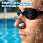 6 Pack Nose Plugs for Swimming – Soft Silicone Swim Nose Clips with Storage Box, Waterproof Swimming Nose Plugs for Kids & Adults, Multi Color (White, Green, Black, Pink, Yellow, Blue)