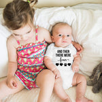 AW Fashions And Then There Were Four Baby Bodysuit Cute Newborn Boy Outfit Funny Baby Romper Girl Clothes (Newborn, White)