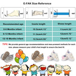 E-FAK Baby Shoes Boys Girls Infant Sneakers Non-Slip Rubber Sole Toddler Crib First Walker Shoes(08 White, 12-18 Months Infant)