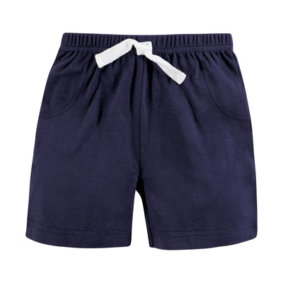 Hudson Baby Unisex Baby Shorts Bottoms 4-Pack, Anchors, 0-3 Months