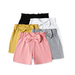 Xanbix Unisex Toddler Baby Shorts Breathable Cotton Flare Short 5-Pack in Grey White Black Yellow and Pink 9-12 Months
