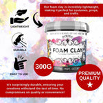 Moldable Cosplay Foam Clay (Light Pink) - Premium Modeling Foam Clay Air Dry, 300 Gram Cosplay Foam Sculpting Clay for Crafts - Quick Air Drying Clay Foam - Flexible Air Dry Foam Clay for Cosplay