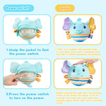 Musical Crawling Dancing Baby Toy 0-6 Months, Tummy Time Sensory Interactive Talk Toys,Plush Stuffer Animal Toys, Learning Bouncing Ball toy for Infant 0-3 6-12 18 Month Newborn Gifts for Toddler 1-2