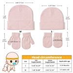 Baby Beanie Hat Gloves Set, Kids Winter Warm Knit Hat with glvoes,Toddler Soft Beanie for Little Boys Little Girls Children