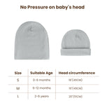 Konssy 4 Pack Baby Beanie Hats for Unisex, Toddler Beanies Baby Girl Boy Hat Warm Cap for Baby, Infant, Toddler Beige