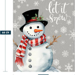 YeeJu Christmas Throw Blanket Baby Small Gray Christmas Snowman Blanket Toddler Infant Swaddle Pet Crib Soft Lightweight Fuzzy Plush Fleece Blankets and Throws Xmas Winter Holiday Blanket 30x40