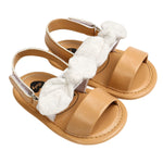 Slivery Color Infant Baby Girls Sandals First Walker Shoes Anti-Slip Summer Sandals roman white Infant
