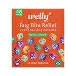 Welly Bug Bite Relief Patches Refill Carton | Drug-Free Hydrocolloid Calms Itching and Prevents Picking | 48 Count