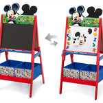 Delta Children Wooden Double-Sided Easel with Storage - Greenguard Gold Certified, Disney Mickey Mouse