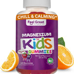 Feel Great Kids Calm Magnesium Gummies - Magnesium Supplement for Children - Magnesium Citrate Gummies - 60 Count