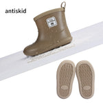 NQTOER Toddler Kids Rain Boots for Boys Girls Easy-on Lightweight Waterproof Rainboots Baby
