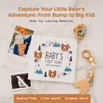 Keepsake Baby Memory Book for Baby Boy or Girl – Timeless Woodland Baby Journal Scrapbook Photo Album for First 5 Years – Milestone Book to Record Every Event from Birth to Age 5